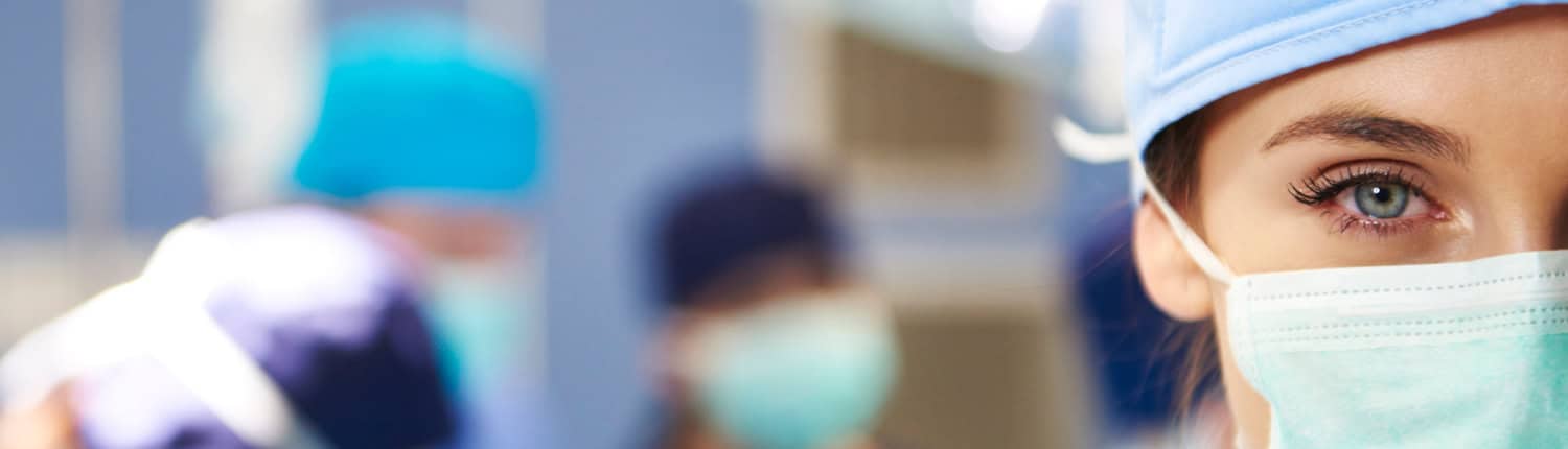 Portrait of female surgeon in the operating room